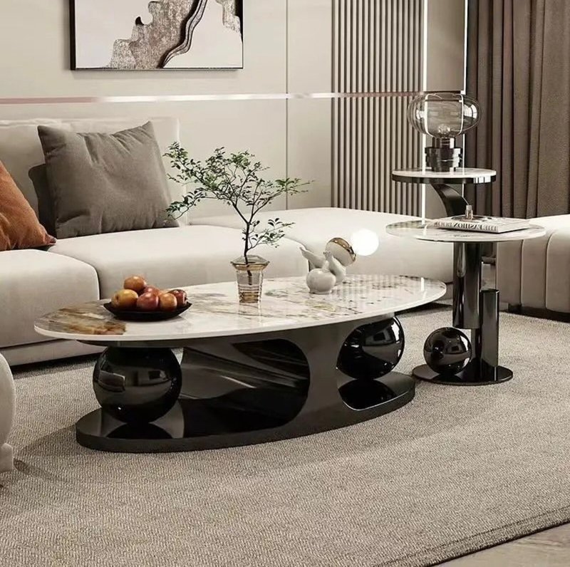 Nordic centre table with side stool. - Image 3
