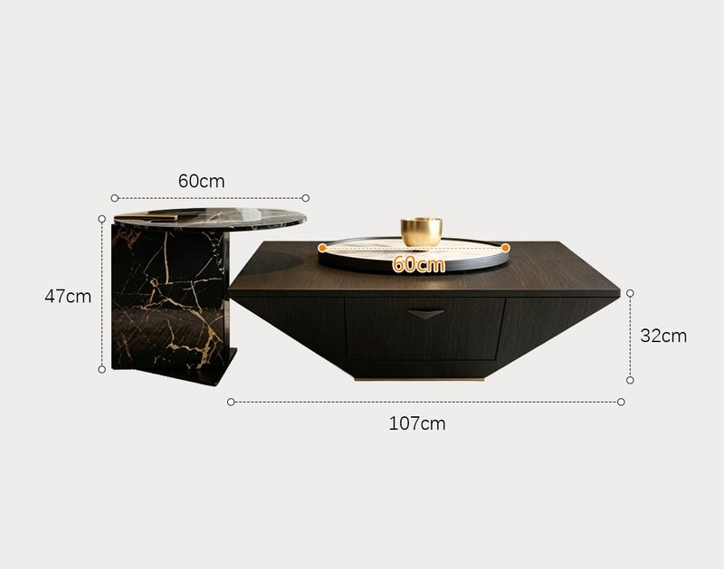 Black center table Nordic - Image 5