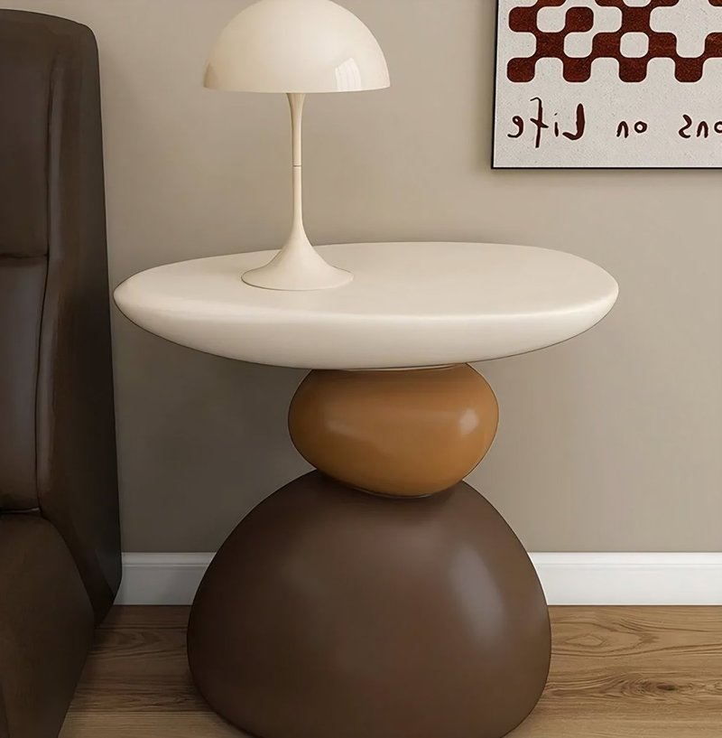 Modern Sculptural Totem Accent Side Table - Image 4