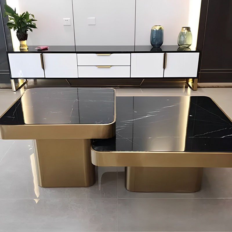 Gold square center table - Image 3