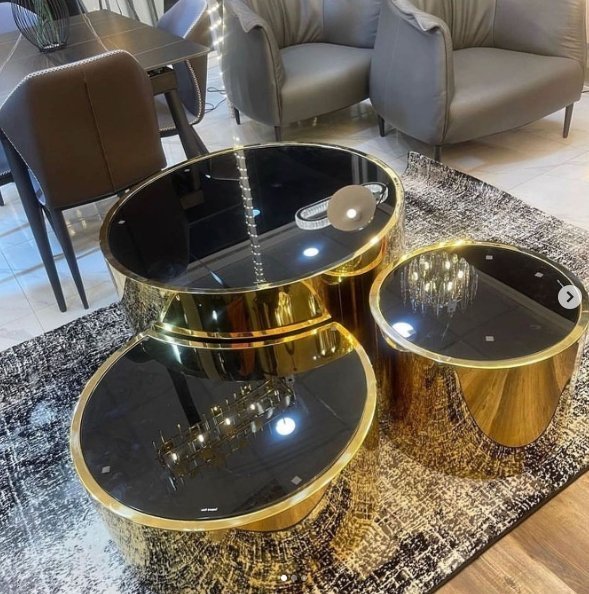 3in1 center table gold base - Image 2