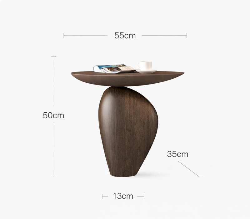 Modern Organic Pebble Sculptural Accent Side Table - Image 7
