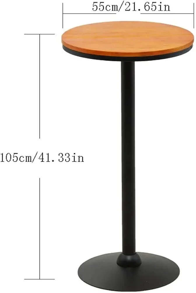 Industrial Modern Wood & Metal High-Bar Table Set with 2 Stools - Image 5
