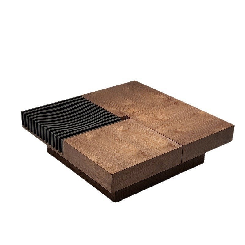 Wooded square center table - Image 4