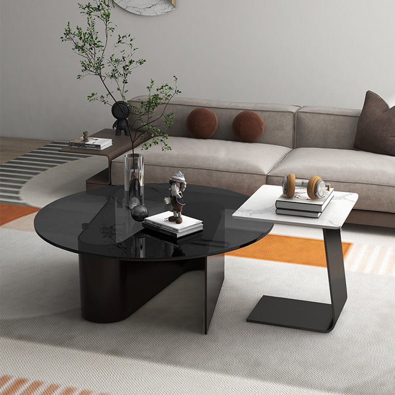 Glass center table with side - Image 1