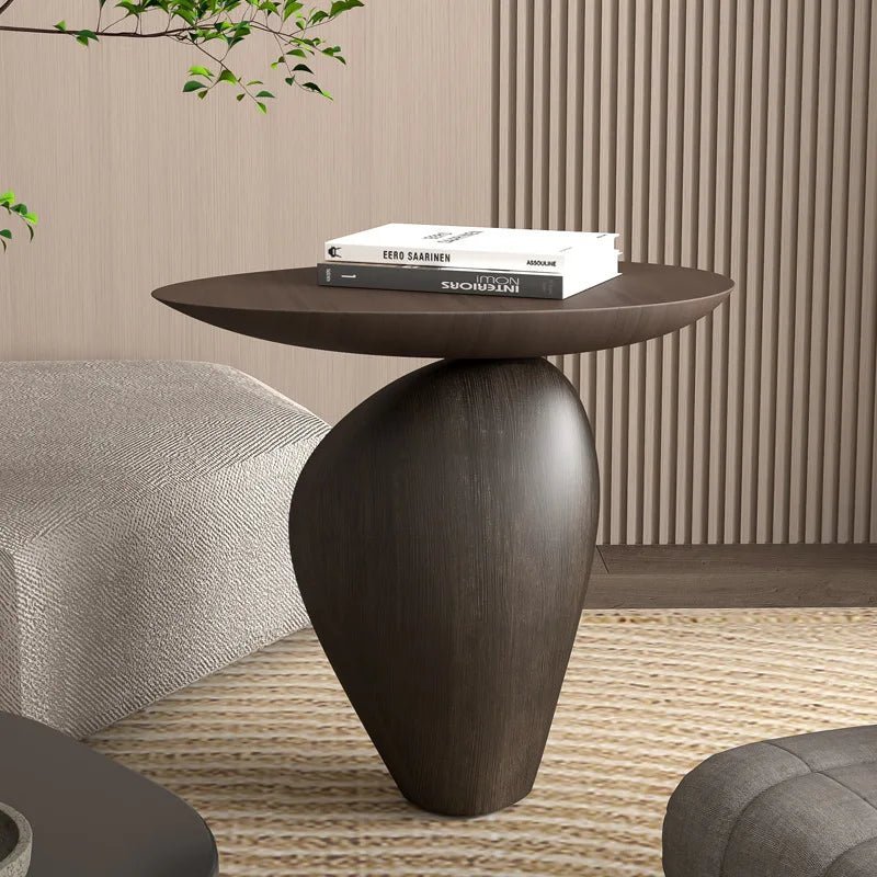 Modern Organic Pebble Sculptural Accent Side Table - Image 5