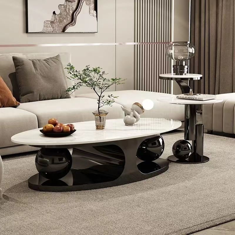 Nordic centre table with side stool. - Image 1
