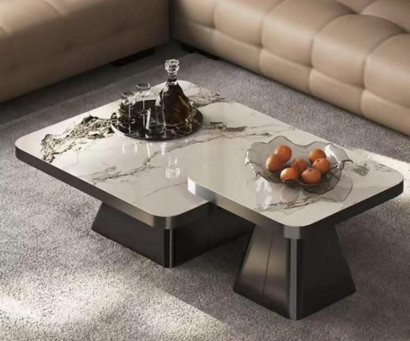 Urban Edge Dual-Tier Tempered Glass Coffee Table - Image 4