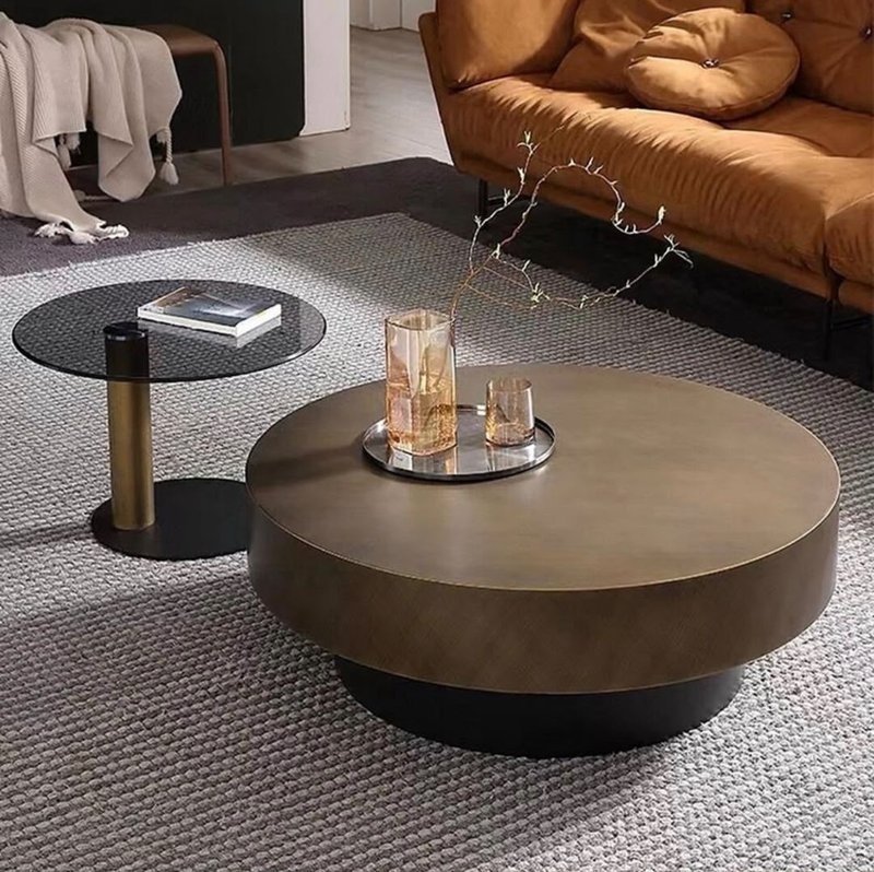 Contemporary Mixed-Material Coffee Table Set - Image 1