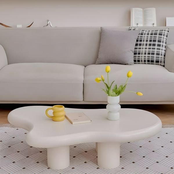 White unique center table - Image 2