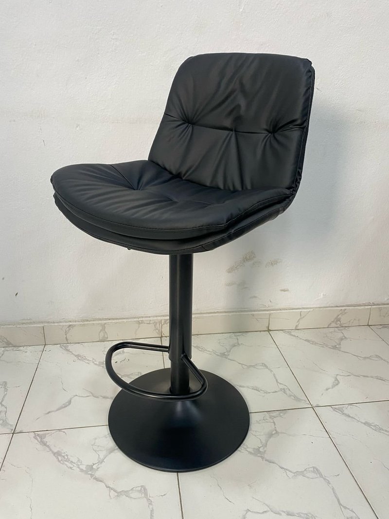 Modern Adjustable Leatherette Swivel Bar Stool - Image 4