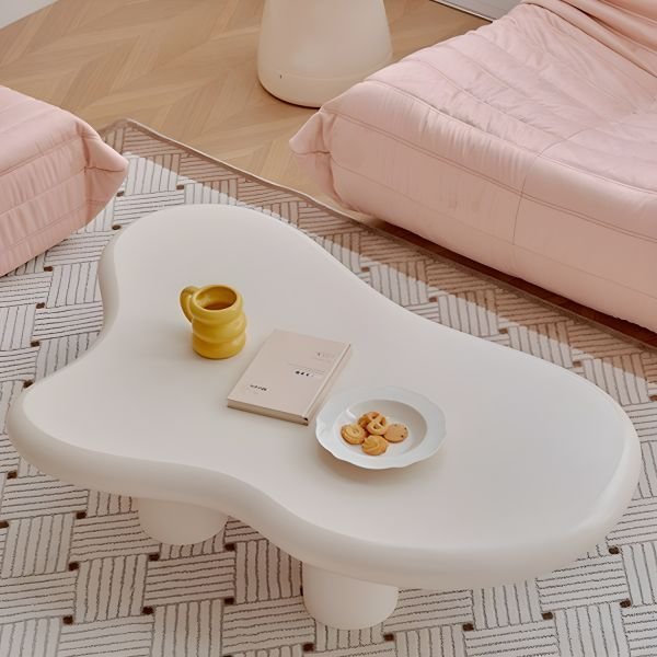White unique center table - Image 3