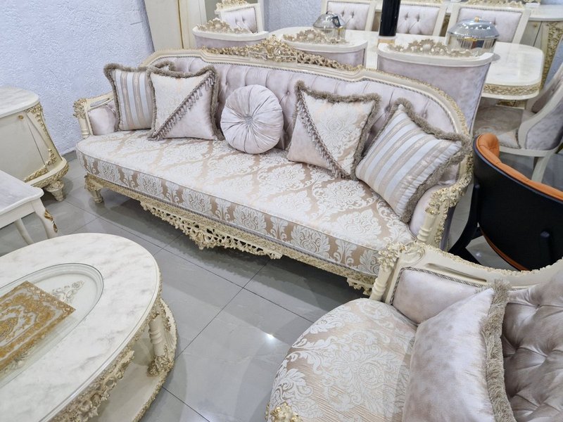 Royal Baroque Complete Home Furniture Collection (Bedroom, Dining & Living Suite) - Image 1