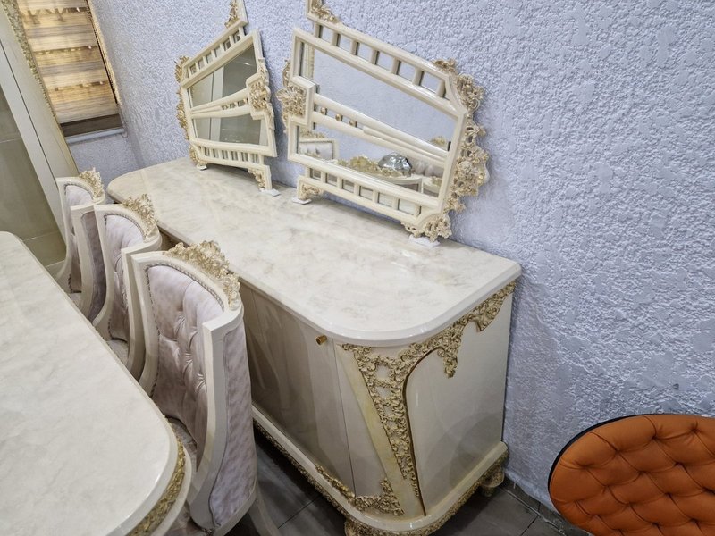 Royal Baroque Complete Home Furniture Collection (Bedroom, Dining & Living Suite) - Image 6