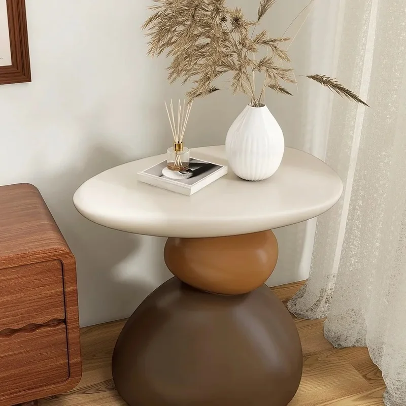 Modern Sculptural Totem Accent Side Table - Image 1