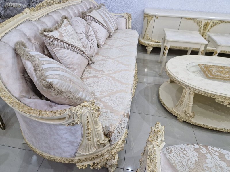 Royal Baroque Complete Home Furniture Collection (Bedroom, Dining & Living Suite) - Image 4