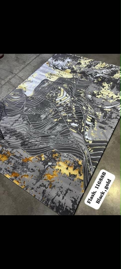 Turkish Modern Abstract & Fluid Line Designer Area Rug Collection7by10 - Image 1