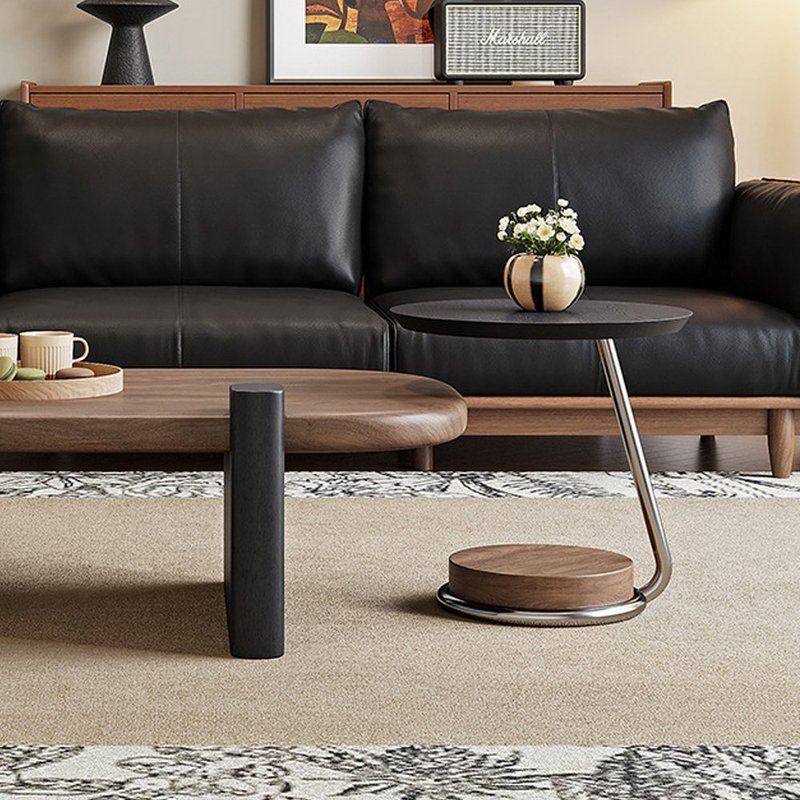 Wooden top center table with side stool - Image 2