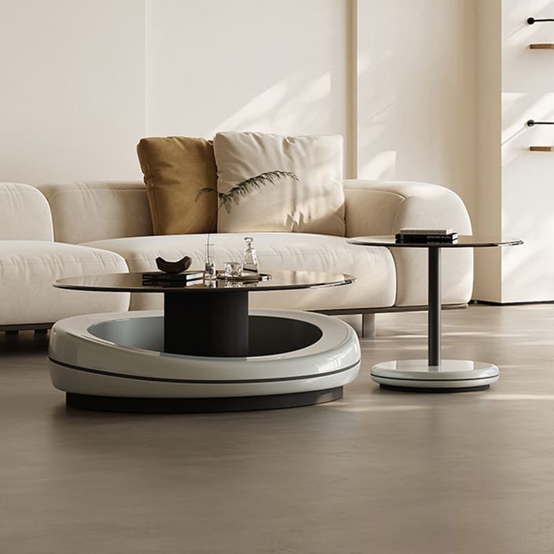Oval glass top centre table - Image 3