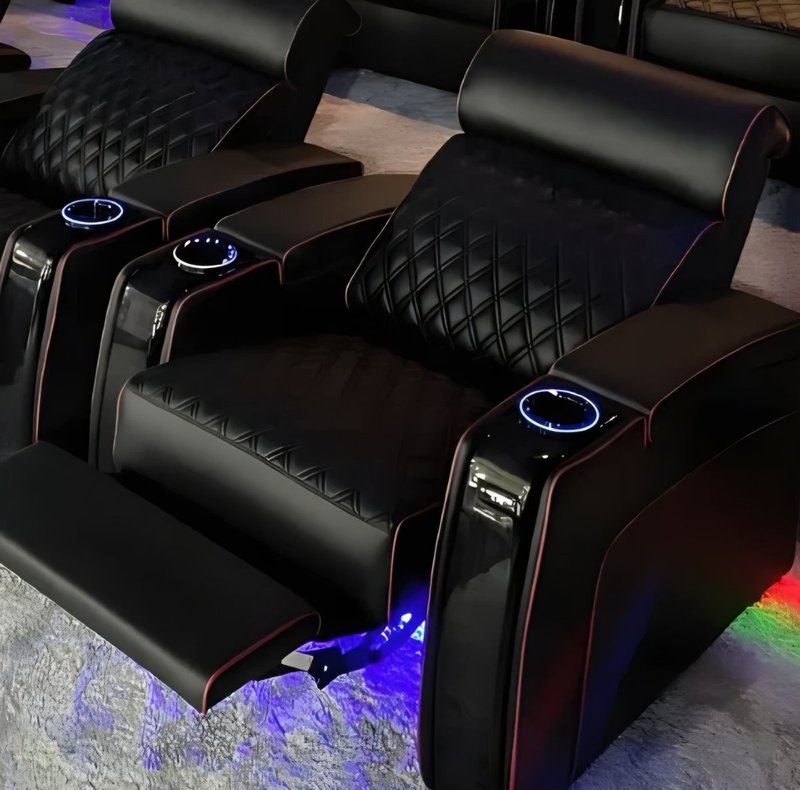 VIP Home Theater Power Recliner Chair with Massage, LED Cup Holders & USB Charging - Image 5