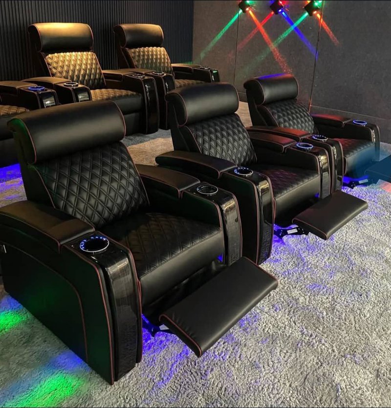 VIP Home Theater Power Recliner Chair with Massage, LED Cup Holders & USB Charging