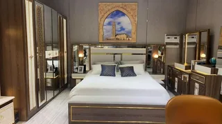 Royal Alhambra Walnut & Gold Executive Bedroom Suite