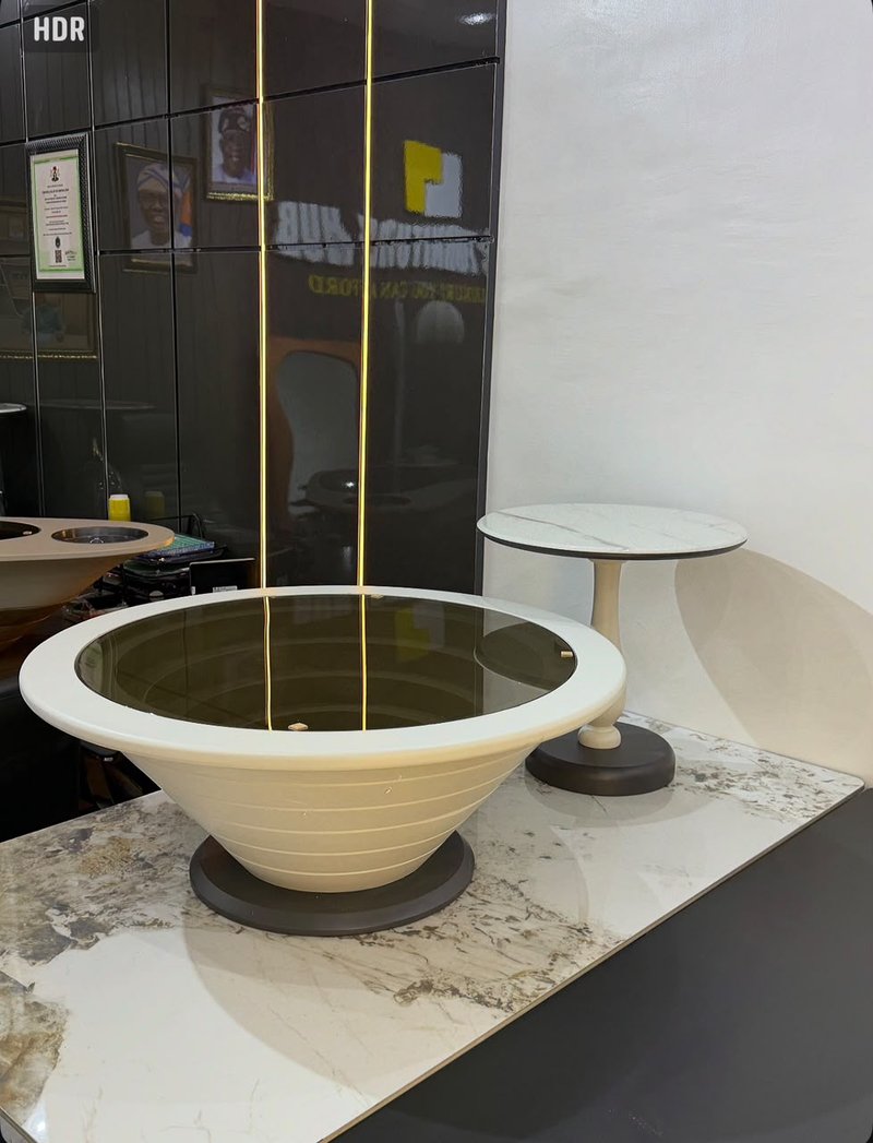 Modern Sculptural Conical Coffee & Side Table Set