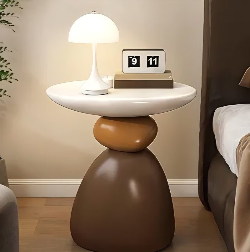 Modern Sculptural Totem Accent Side Table